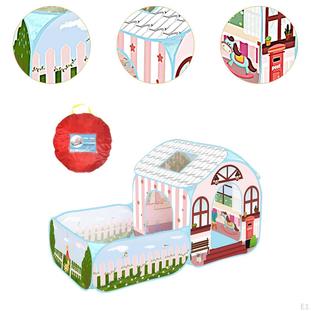 Kids Play Tent Indoor Playhouse, Foldable Toy House, Portable Children Princess Castle