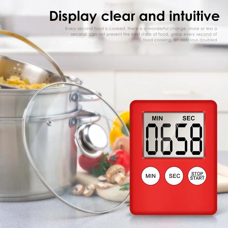 Timer Kitchen Timer Magnetic Pocket Super Thin LCD Digital Screen Chef Restaurant Egg Counter Alarm Clock Kitchen Accessories