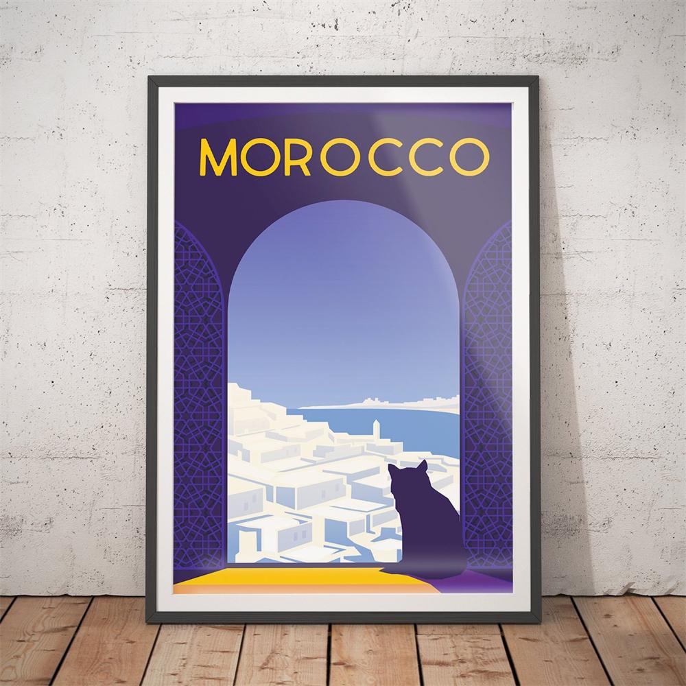 Morocco Travel Poster Landscape Morocco Travel Poster Prints Morocco Travel Poster Canvas Painting Home Bedroom Wall Decor