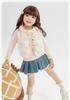 [Double collar bow] Infant and young girl's sweater Spring and Autumn children's casual top