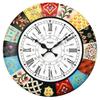 Аналоговые деревянные настенные часы для элегантного домашнего декора, офиса, школы, спортзала, магазина и для подарка || Размер часов - 16 x 16 дюймов (Разноцветный)