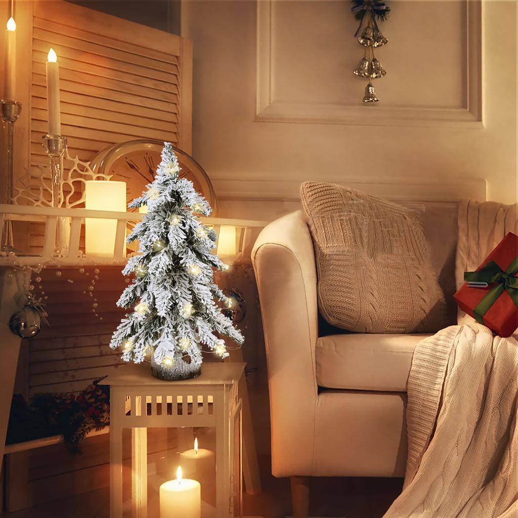 Artificial Xmas Tree 45cm Versatile Mini PVC Simulation Decorative Xmas Tree Tabletop Ornament White