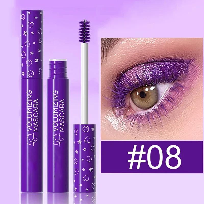 8 цветов тушь для завивки ресниц сценический макияж водостойкая зеленая тушь крем синяя фиолетовая завивка удлинение быстросохнущая наращивание ресниц