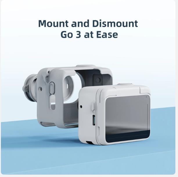 Силиконовый чехол для Insta360 Go 3, защитный чехол для экшн-камеры Insta360 Go 3 с защитной пленкой для объектива, аксессуары