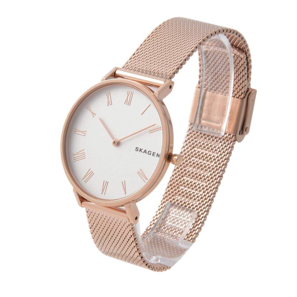 Часы SKAGEN HALD Silver Dial Rose Gold Mesh из нержавеющей стали SKW2714 [Skagen] Женские [Товар]