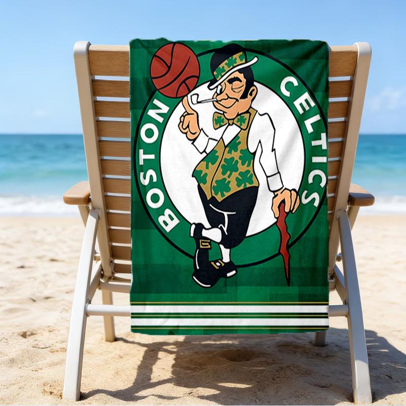 Boston Basketball Quick-Dry Microfiber Beach Towel Super Soft & Absorbent for Bath, Beach, Travel Bath Time Accessory, Fan gifts