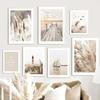 Beige Flower Grass Scenery Wall Art Pictures Canvas Painting Bohemia Beach Landscape Posters Prints Nordic Modern Home Decor
