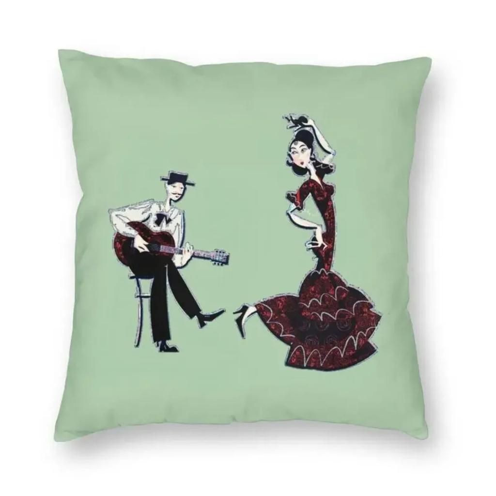 Flamenco Lola Flores Modern Throw Pillow Covers Living Room Decoration Spanish Dancer Pop Art Cushion Cover Pillowcase