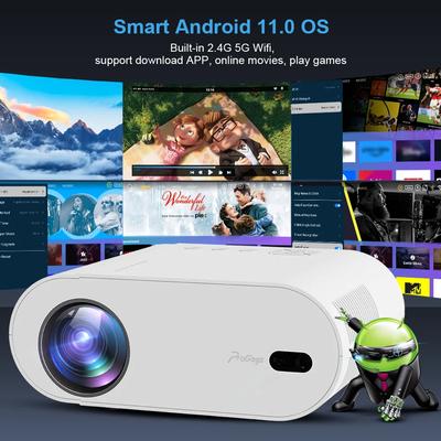 Pg510w L007 Портативный Full Hd 1080p проектор видео фильм 2k 4k Android 11 домашний кинотеатр Smart Tv Led 3D лучевой проектор