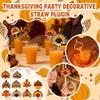Thanksgiving Turkey-shaped Paper Straws, 10-pack, And Orange Striped Straws, Suitable For Fall Party Decorations And Thanksgiving Parties.