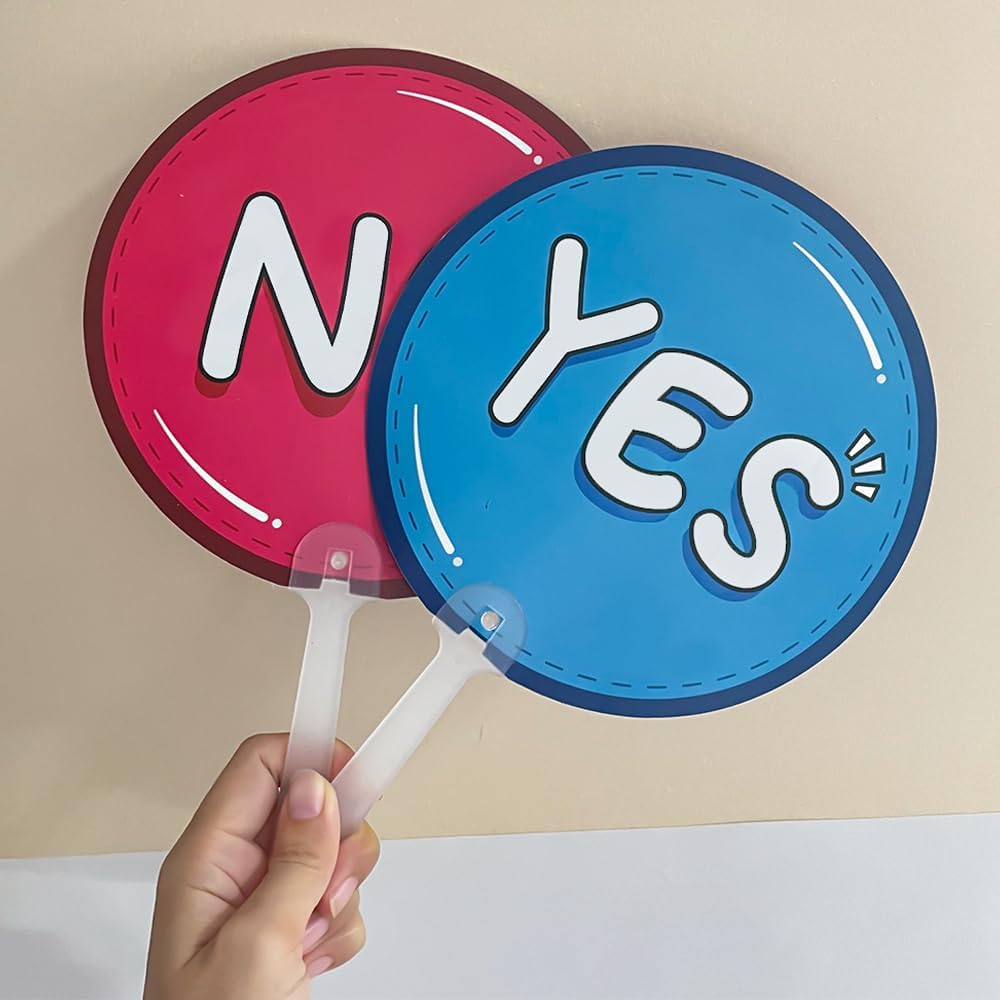 20 Pack Yes or No Classroom Voting Paddles, Classroom Teacher Student Interaction Signs, Event Meeting Election Supplies