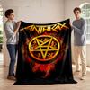 Anthrax Fiery Pentagram Design for all seasons blanket lunch break throw gift