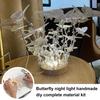 DIY Butterfly Night Light Set Handmade LED Light-up Butterfly Table Lamp for Bedroom Decor Women And Girls Birthday Gift