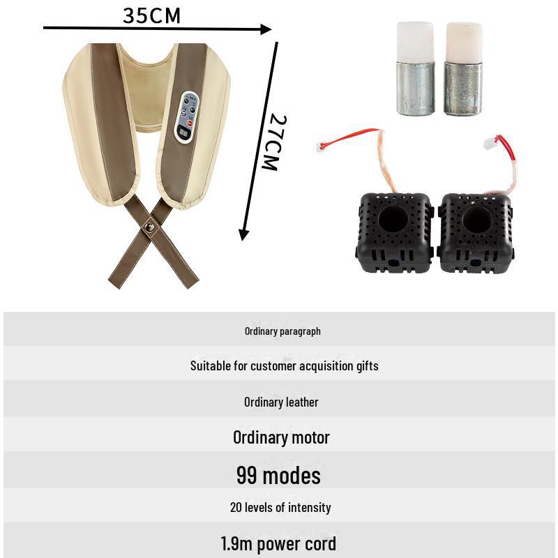 Многофункциональный массажер с подогревом для шеи, талии и плеч с функцией массажа, имитирующего человеческий организм