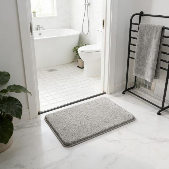 Коврик для пола Машинная стирка Толстый Плюшевый Коврик для ванной Супервпитывающий Быстросохнущий Мягкий Нескользящий Коврик для душа