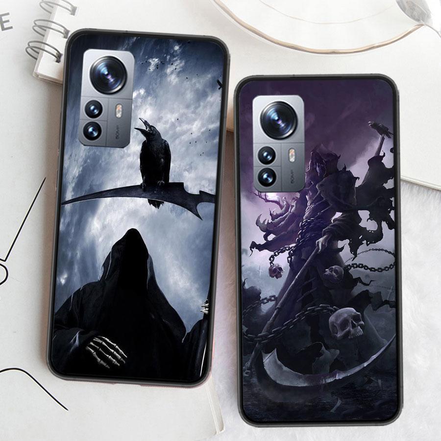 Чехол для телефона Смерть Жнец Череп для Xiaomi Poco X7 X6 X5 X4 X3 GT NFC M4 M5 Pro 5G M3 Mi F6 F5 F4 F3 F2 F1 Capa Coque TPU Cov