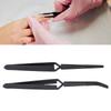 2 шт. Обратные пинцеты Черная нержавеющая сталь Силиконовые пинцеты для рукоделия для профессиональных мастеров маникюра и личного домашнего использования