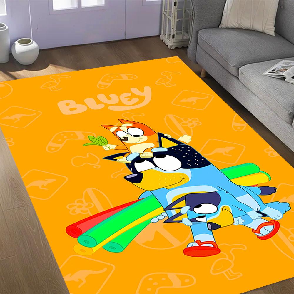 Blu And Eyi Adventure Themed Anti-Slip Rugs - Polyester Home Decor, Suitable for Bedrooms, Living Rooms, Doorways, Studios, and Decorations