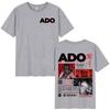 Футболки Ado 2025 World Tour Hibana, мужская и женская одежда, модные футболки в стиле Харадзюку, хлопковые повседневные футболки оверсайз с коротким рукавом.