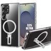 Protective Case - BOOLING - for Samsung Galaxy S25 Ultra - Reinforced Silicone - Magnetic Support - Transparent