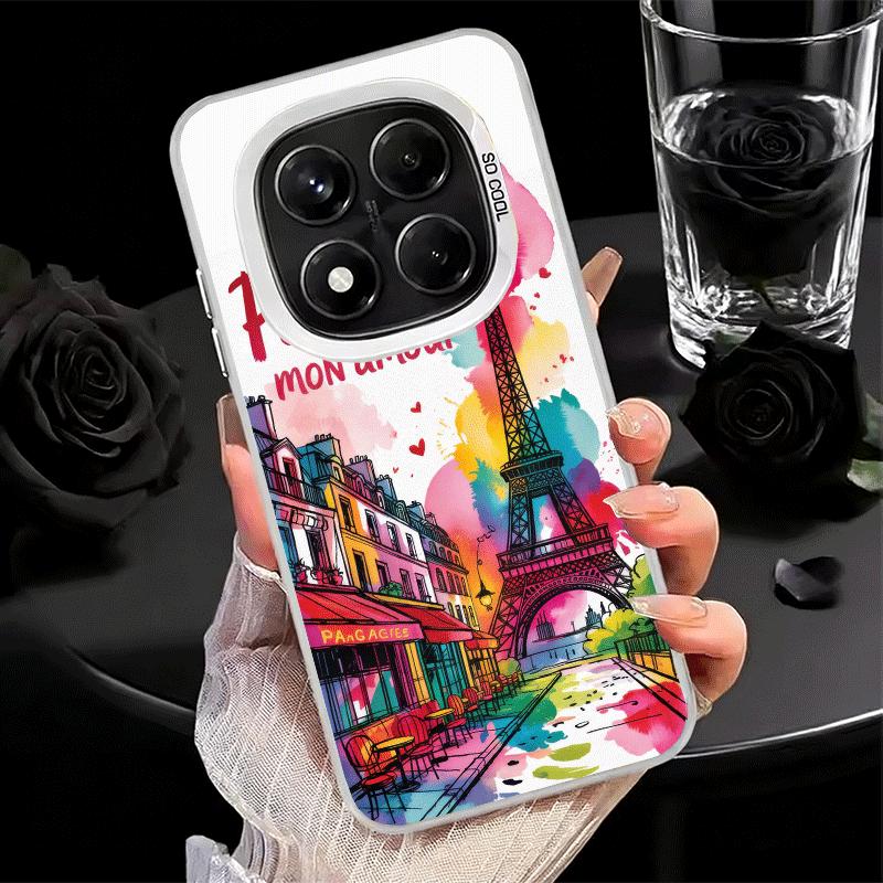 Франция Эйфелева башня Париж Мягкий чехол для телефона для Xiaomi Redmi Note 13 14 15 Pro Plus 12S 12 11S 11 11T 10S 10 Ударопрочный задний чехол