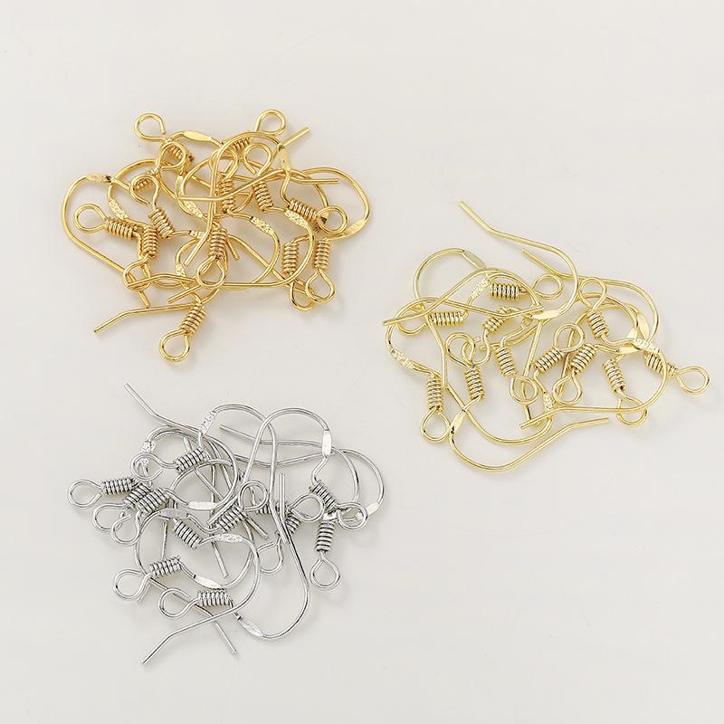 Серьги с серебряным покрытием 925 пробы и заушниками