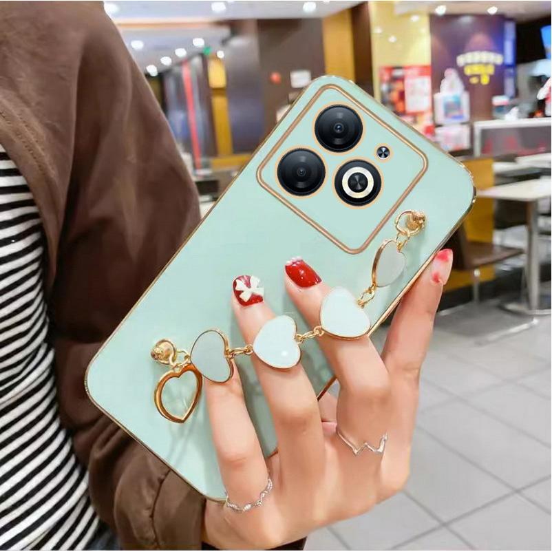 Чехол для телефона с ремешком на запястье для Infinix Hot 40 Pro 40i 30 30i 20 20S 12 Play 11S NFC 11 10 Smart 8 7, мягкий тонкий чехол-браслет