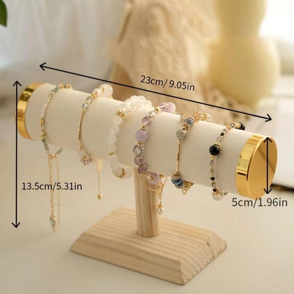 T-bar Jewelry Rack Holder Wooden Jewelry Storage Stand Fashion Bracelet Display Stand Woman Girls