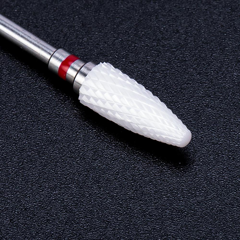 Керамическая фреза, маникюрные сверла для ногтей, электрические пилочки для ногтей, розовые, синие, шлифовальные насадки, фрезы, резак, аксессуары для заусенцев