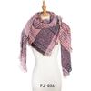 Европейский и американский осенне-зимний толстый двусторонний клетчатый шарф-шаль для женщин