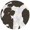 Faux Animal Skin Cowhide Zebra Leopard Print Round Floor Mat