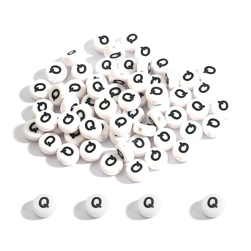Бусины для браслетов ручной работы 4*7 мм Акриловые бусины с буквами алфавита Плоские бусины DIY Детские инструменты для плетения Бисероплетение Аксессуары для самодельных браслетов