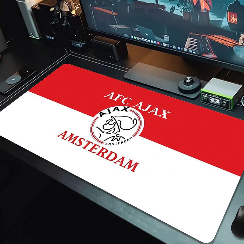 AFC Ajax Коврик для мыши большого размера Большой игровой коврик для стола Нескользящий Коврик для ноутбука Планшета Большой коврик для мыши XXL Коврик для мини-ПК Игровой коврик С заблокированным краем