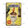 INEED Ricard пиво ретро металлическая вывеска плакат винтажный настенный плакат жестяная вывеска декоративная настенная тарелка бар паб доска декор аксессуары