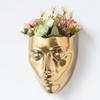 Настенный цветочный горшок-бутылка для лица, ручная работа, керамика, для декора помещений и улицы, компактный дизайн
