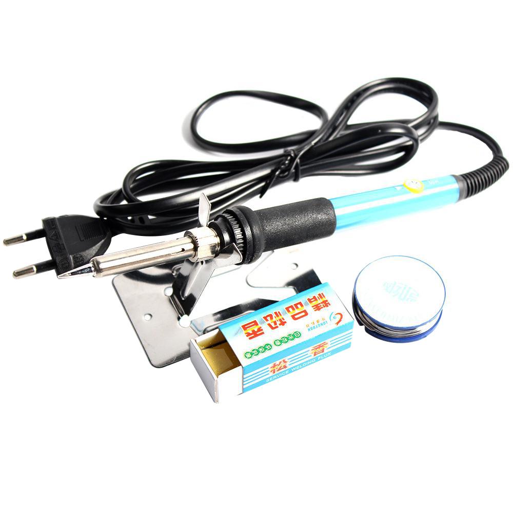 Электрический паяльник 110 В 220 В 60 Вт, набор инструментов для ремонта сварки с регулировкой температуры, с паяльной головкой, кронштейн для припоя