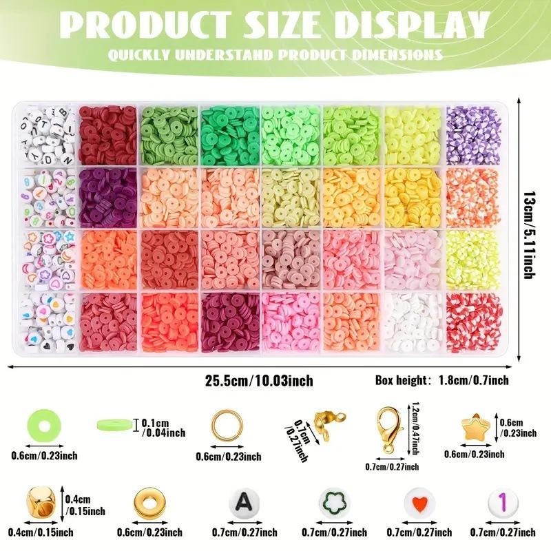 Набор для изготовления браслетов из бусин своими руками, Набор аксессуаров с бусинами из полимерной глины, бусинами с буквами