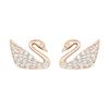 Хрустальные серьги-гвоздики в форме лебедя Женские серьги Розовое золото 5144289
