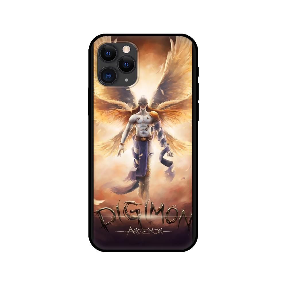 Черный чехол из ТПУ для iPhone 5 5S SE 2020 6 6S 7 8 plus x 10 XR XS 11 12 mini pro MAX задняя крышка японского аниме Digimon