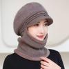 Winter Wool Hat One-piece Hat Women's Scarf Cycling Warm Face Knitted Hat Cold