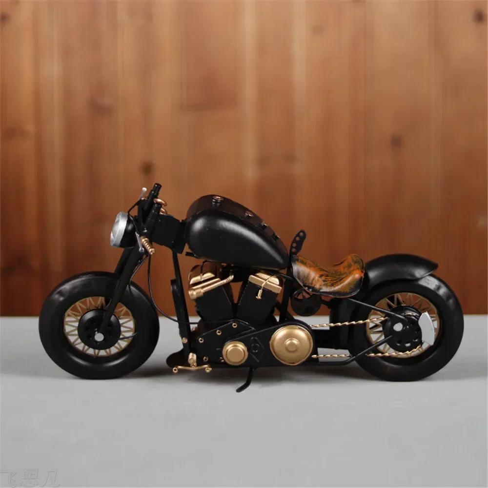 Ручная работа Винтажная модель мотоцикла Harley Для декора дома Украшение Настольные аксессуары Гостиная