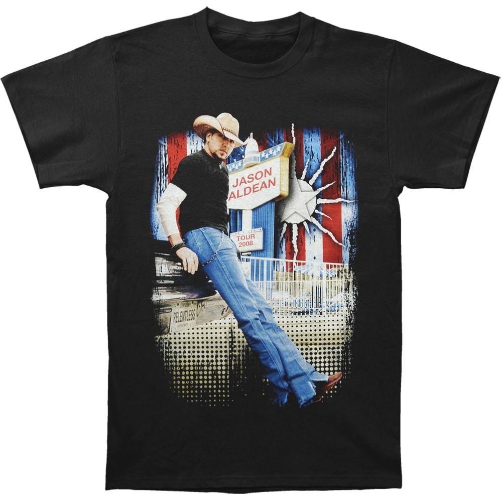 Hot Jason Aldean Singer Live Tour Unisex Cotton Shirt All Size S234XL Unisex T-Shirt