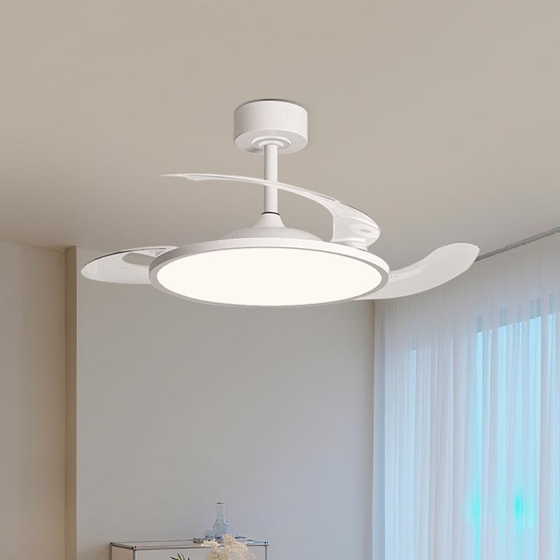 Ultra-thin Nordic Minimalist Eye-Protecting Bedroom Light with Full Spectrum, Silent High-Wind Chandelier Fan.