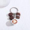 2PCS Mini Size Coffee Cup Keychain Coffee Shape Bag Pendant Mini Keychain Pendant  For Backpack