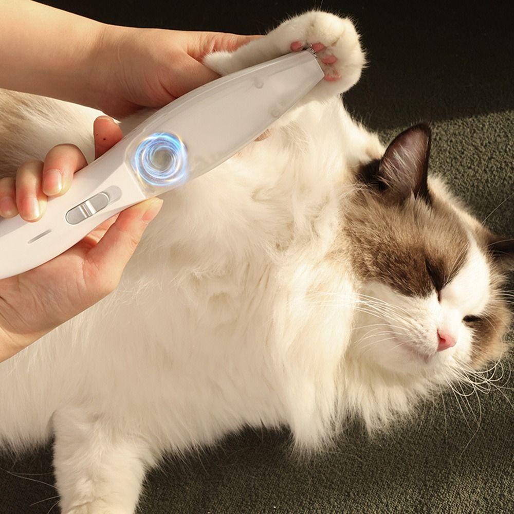 With Vacuum Pet Paw Hair Clipper 2 Modes Cats Foot Hair Remover Hair Cleaning Tool