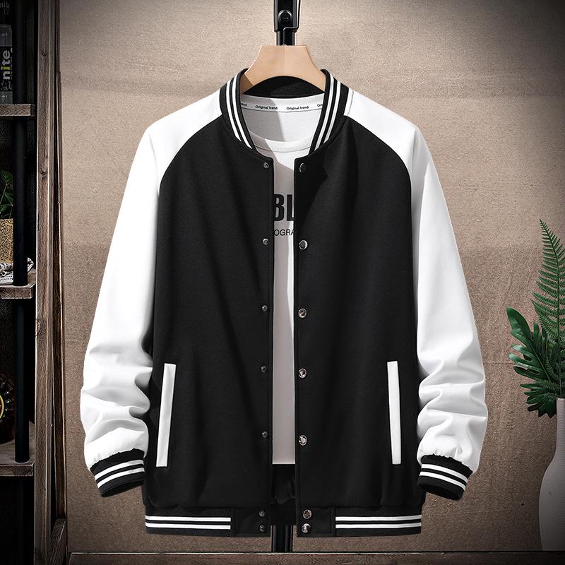 Осень 2024 Мужская свободная бейсбольная куртка: Модный бренд для подростков и студентов, универсальный повседневный стиль.