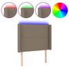 VidaXL LED Headboard Bedroom Furniture Single Bed Accessory Headboard Interior Taupe 3123894