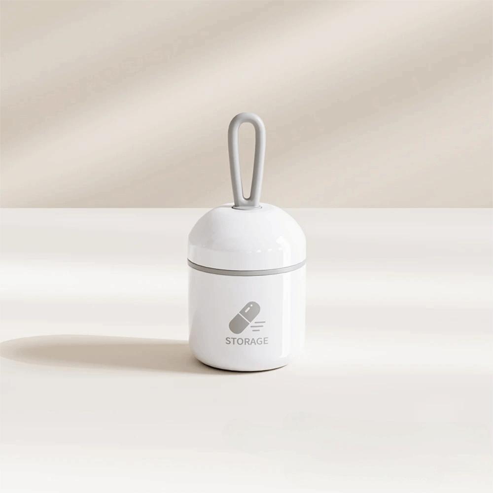Two Compartments Pill Storage Box Plastic Pill Dispensing Box Portable Pill Box Pill Storage