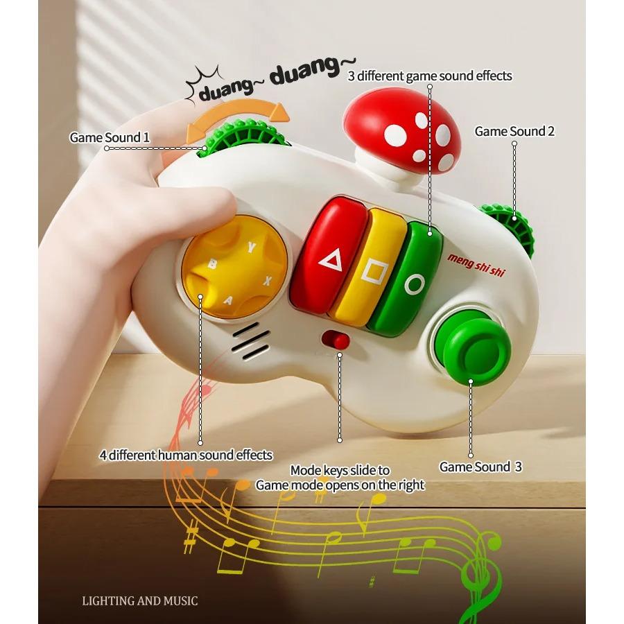Световые и музыкальные развивающие доски для малышей, сенсорные игры Монтессори, кнопки, имитация контроллера, камера, пианино, образовательная дорожная игрушка, подарок