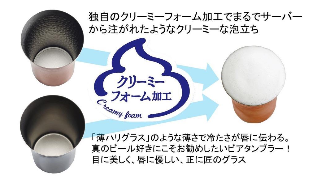 Japanese Beer Tumbler 300ml Tsubame Takumi Stainless Steel Manufactured In Tsubame Niigata Prefecture City, HB-7471